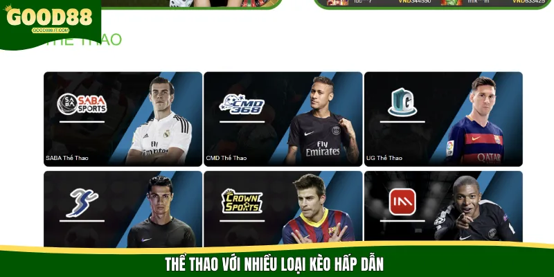Sảnh cược thể thao với đa dạng các loại kèo cá cược